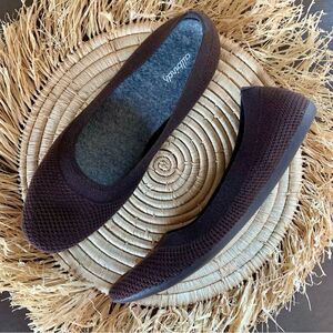 ALLBIRDS Women’s Tree Breezers Rustic Brown Washable Knit Flats Size 9.5